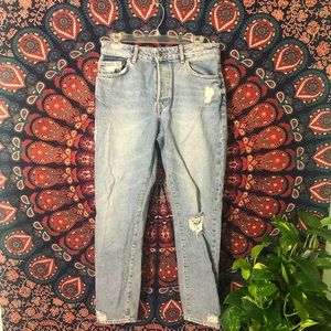 BARELY WORN Zara Jeans Light Wash Boyfriend 6